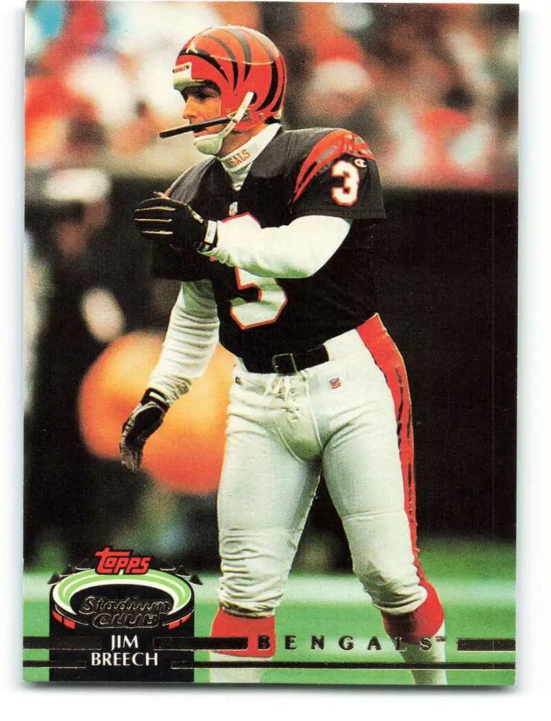 1992 Topps Stadium Club #396 Jim Breech EX Excellent Cincinnati Bengals Football Card - Football Card Single