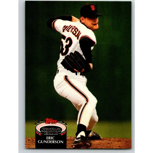 1992 Topps Stadium Club #397 Eric Gunderson NM-MT San Francisco Giants Baseball Card - Baseball Card Single