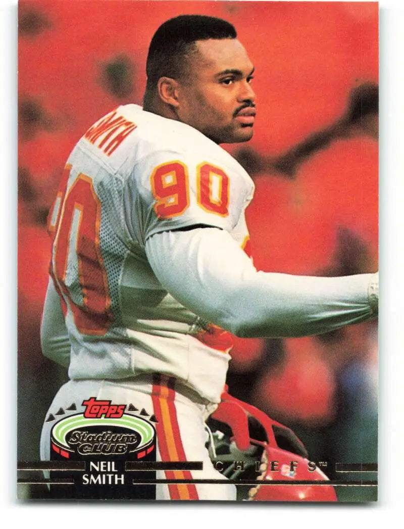 1992 Topps Stadium Club #397 Neil Smith EX Excellent Kansas City Chiefs Football Card - Football Card Single