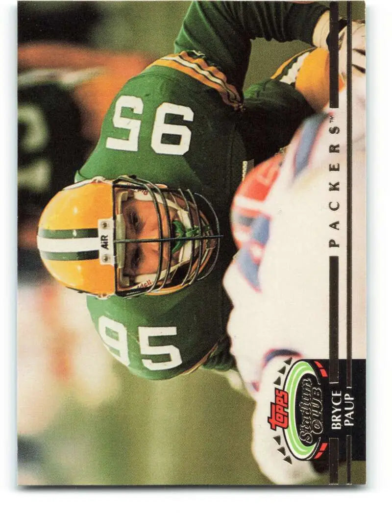 1992 Topps Stadium Club #398 Bryce Paup EX Excellent Green Bay Packers Football Card - Football Card Single