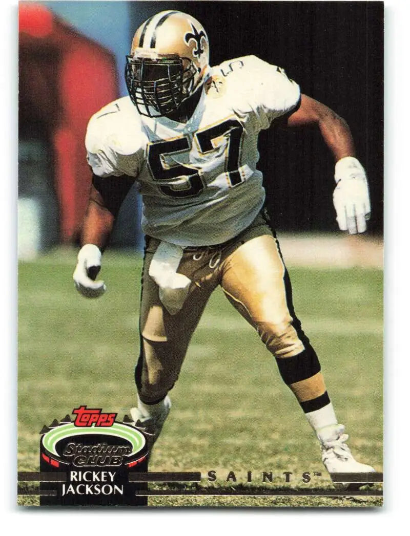 1992 Topps Stadium Club #40 Rickey Jackson EX Excellent New Orleans Saints Football Card - Football Card Single
