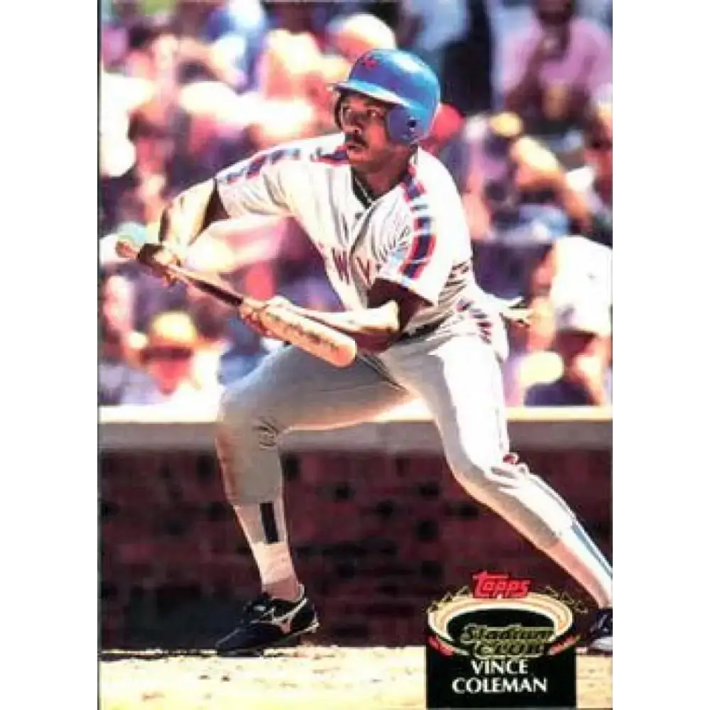 1992 Topps Stadium Club #40 Vince Coleman NM-MT New York Mets Baseball Card - Baseball Card Single