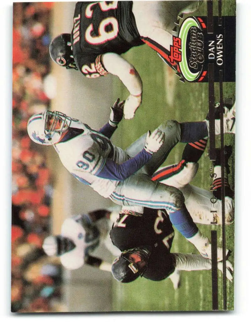 1992 Topps Stadium Club #402 Dan Owens EX Excellent Detroit Lions Football Card - Football Card Single