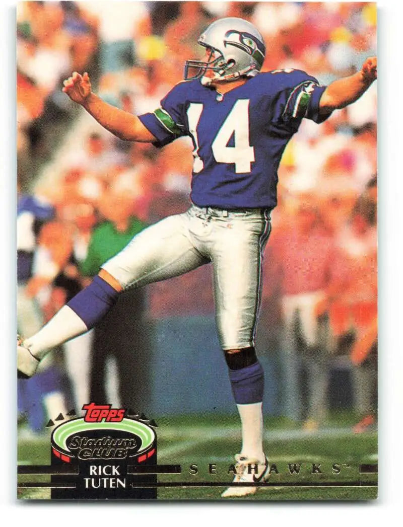 1992 Topps Stadium Club #404 Rick Tuten EX Excellent Seattle Seahawks Football Card - Football Card Single