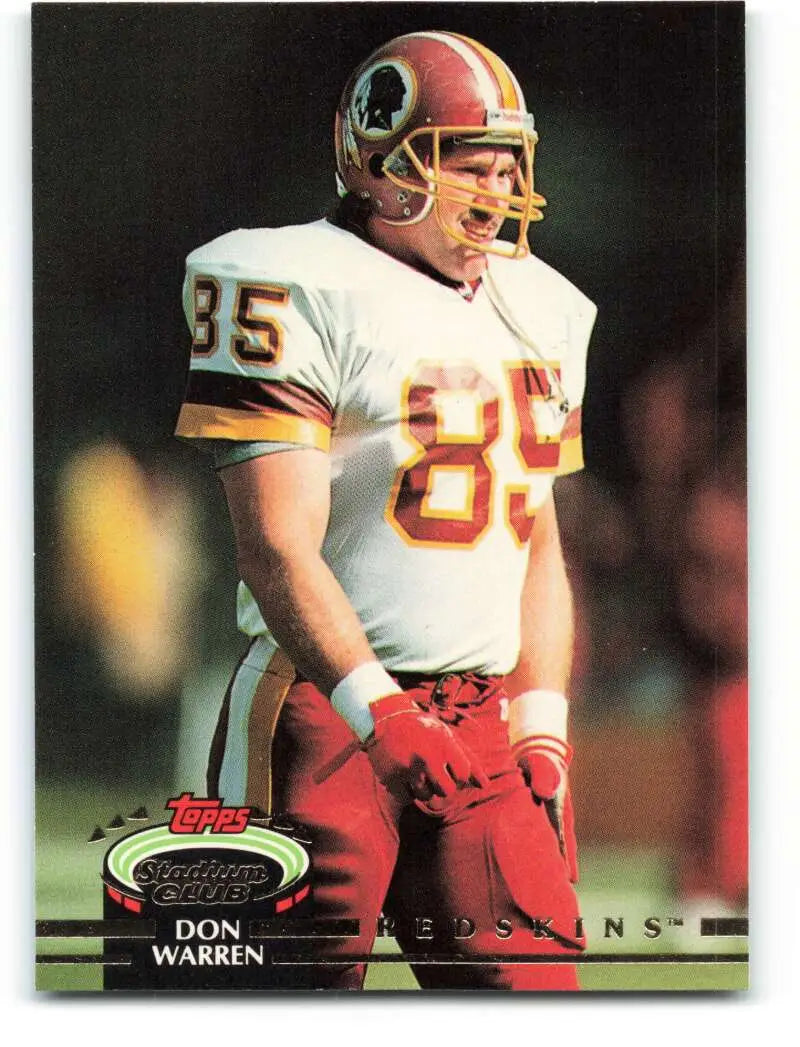 1992 Topps Stadium Club #407 Don Warren EX Excellent Washington Redskins Football Card - Football Card Single