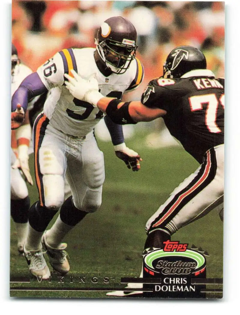 1992 Topps Stadium Club #409 Chris Doleman EX Excellent Minnesota Vikings Football Card - Football Card Single