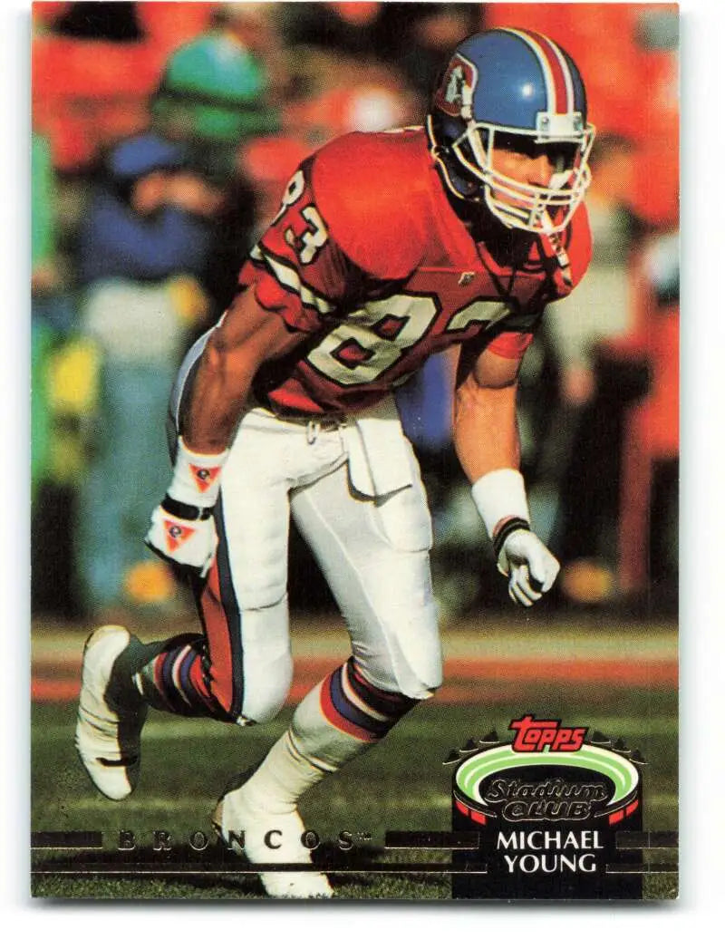 1992 Topps Stadium Club #411 Michael Young EX Excellent Denver Broncos Football Card
