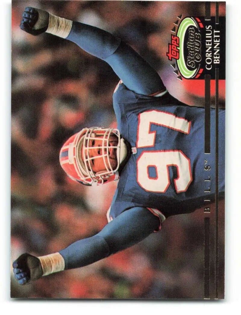 1992 Topps Stadium Club #412 Cornelius Bennett EX Excellent Buffalo Bills Football Card - Football Card Single