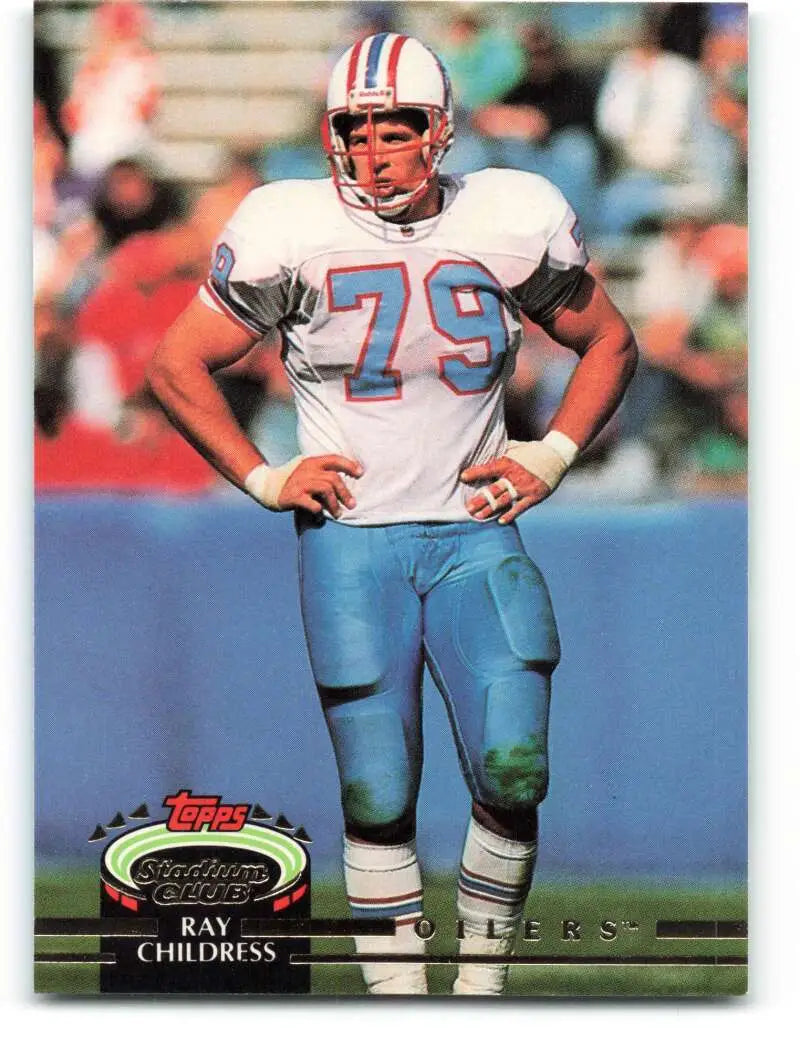 1992 Topps Stadium Club #413 Ray Childress EX Excellent Houston Oilers Football Card - Football Card Single
