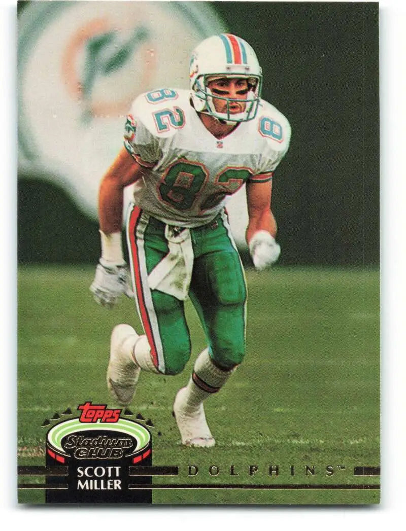 1992 Topps Stadium Club #416 Scott Miller EX Excellent Miami Dolphins Football Card - Football Card Single