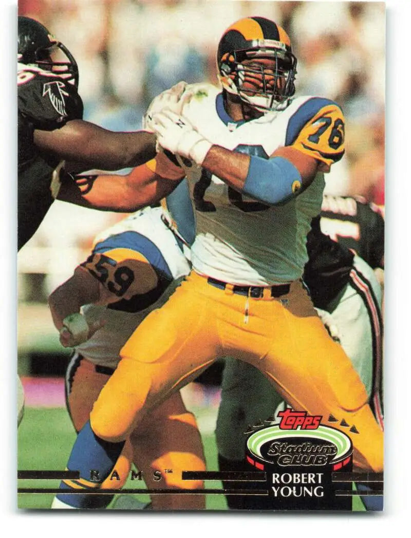 1992 Topps Stadium Club #418 Robert Young EX Excellent Los Angeles Rams Football Card - Football Card Single