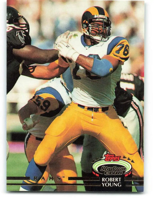 1992 Topps Stadium Club #418 Robert Young EX Excellent Los Angeles Rams Football Card - Football Card Single
