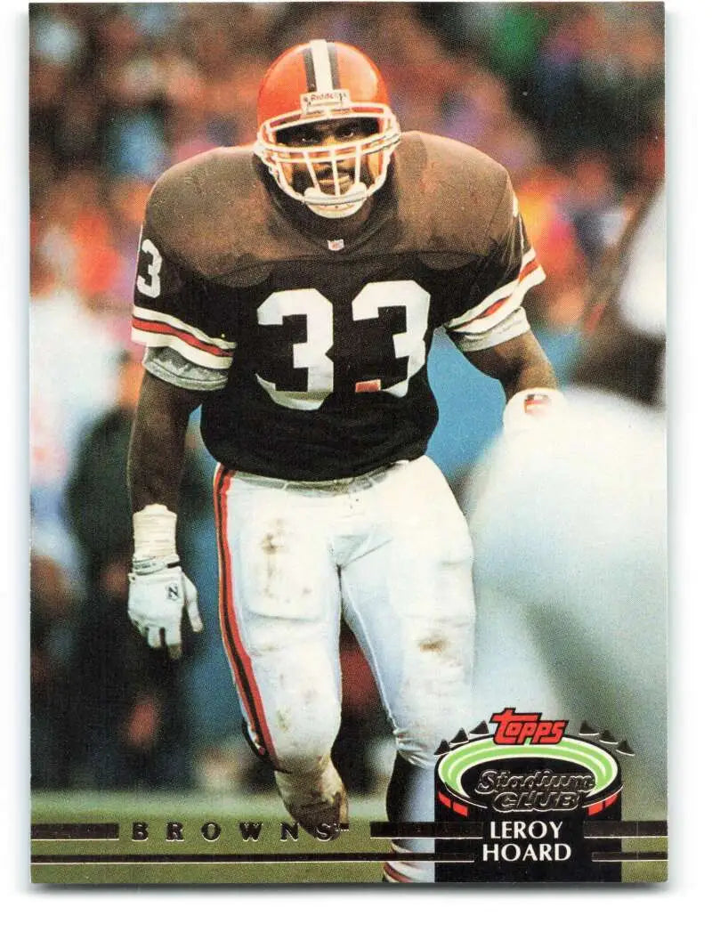 1992 Topps Stadium Club #42 Leroy Hoard EX Excellent Cleveland Browns Football Card - Football Card Single