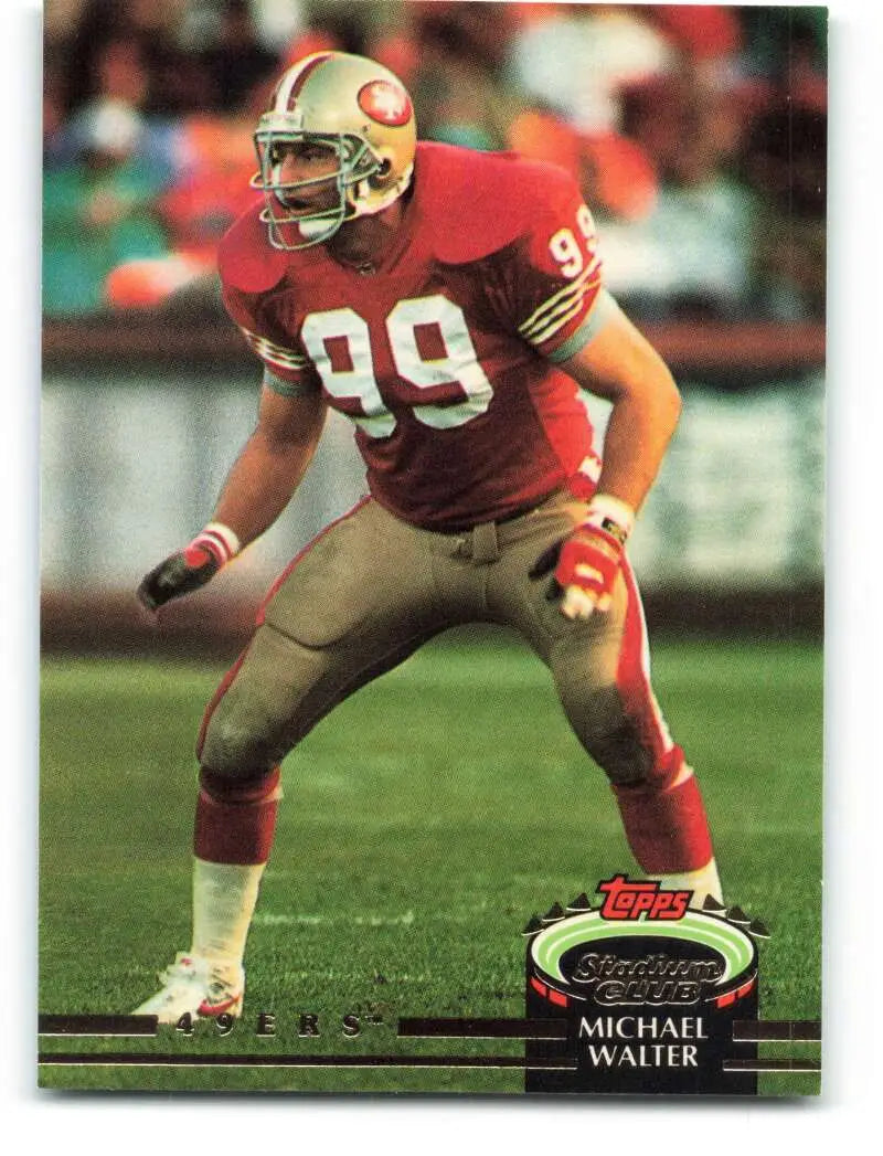 1992 Topps Stadium Club #420 Michael Walter EX Excellent San Francisco 49ers Football Card - Football Card Single