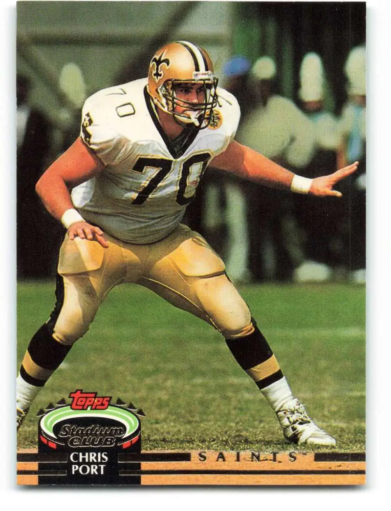 1992 Topps Stadium Club #421 Chris Port EX Excellent RC Rookie New Orleans Saints Football Card - Football Card Single