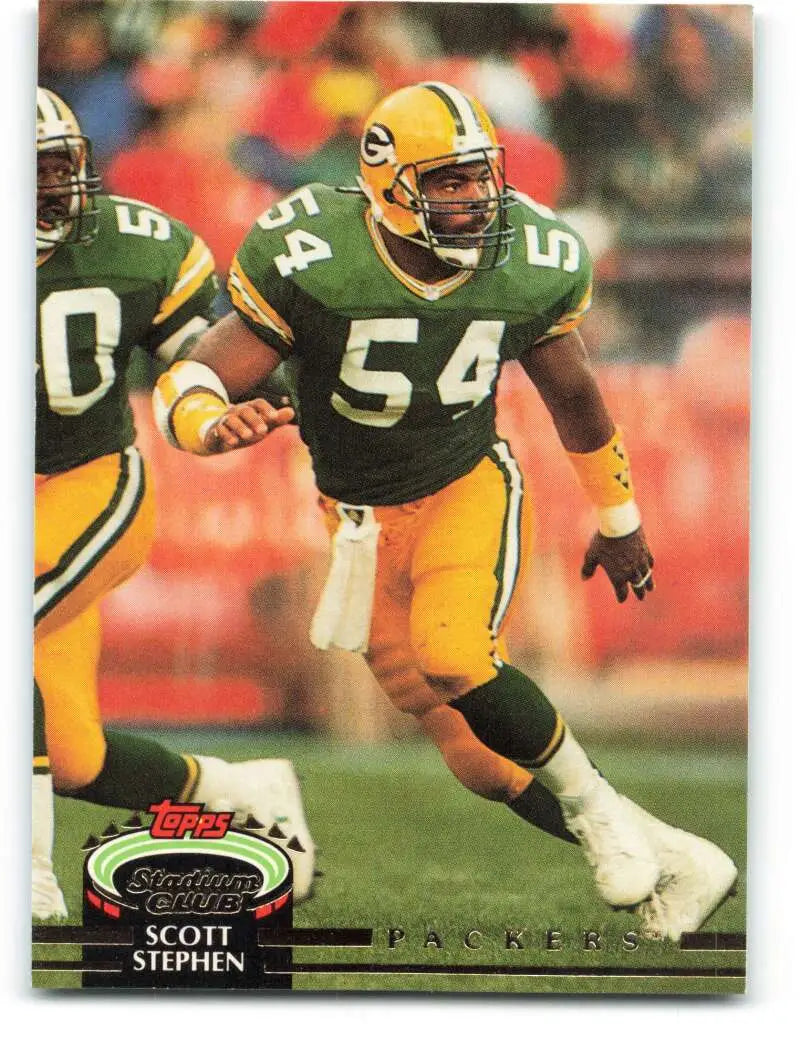 1992 Topps Stadium Club #424 Scott Stephen EX Excellent Green Bay Packers Football Card - Football Card Single