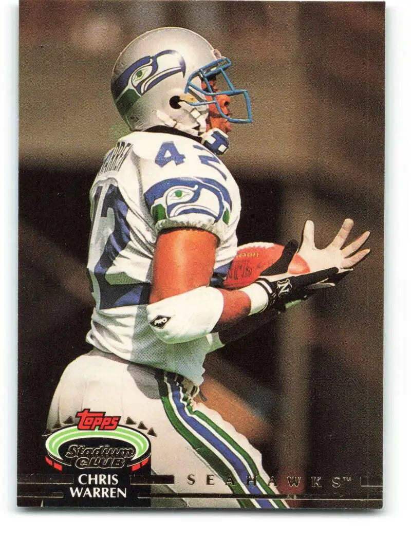 1992 Topps Stadium Club #425 Chris Warren EX Excellent Seattle Seahawks Football Card - Football Card Single