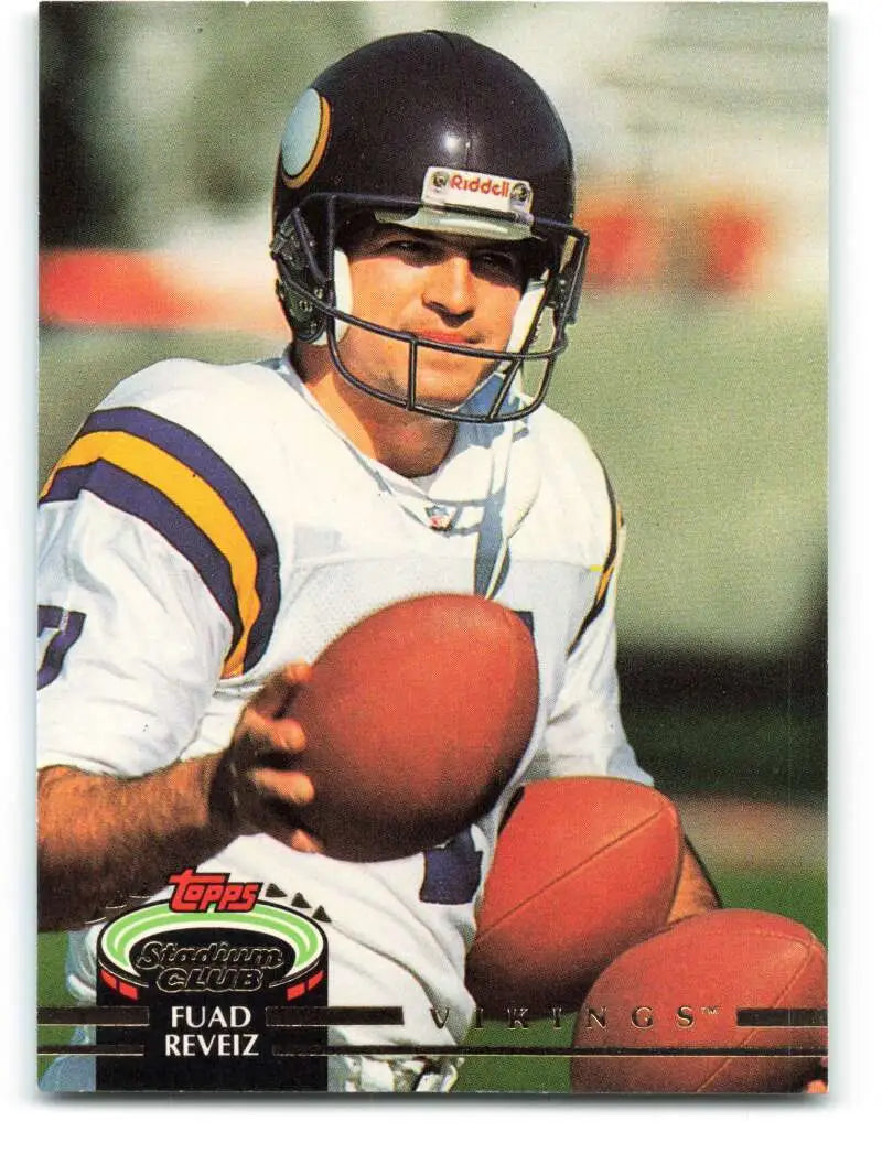 1992 Topps Stadium Club #427 Fuad Reveiz EX Excellent Minnesota Vikings Football Card - Football Card Single