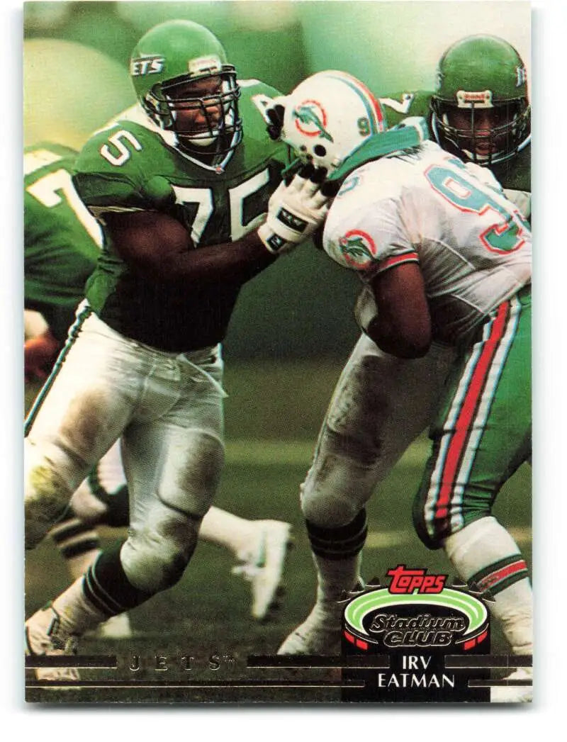 1992 Topps Stadium Club #428 Irv Eatman EX Excellent New York Jets Football Card - Football Card Single