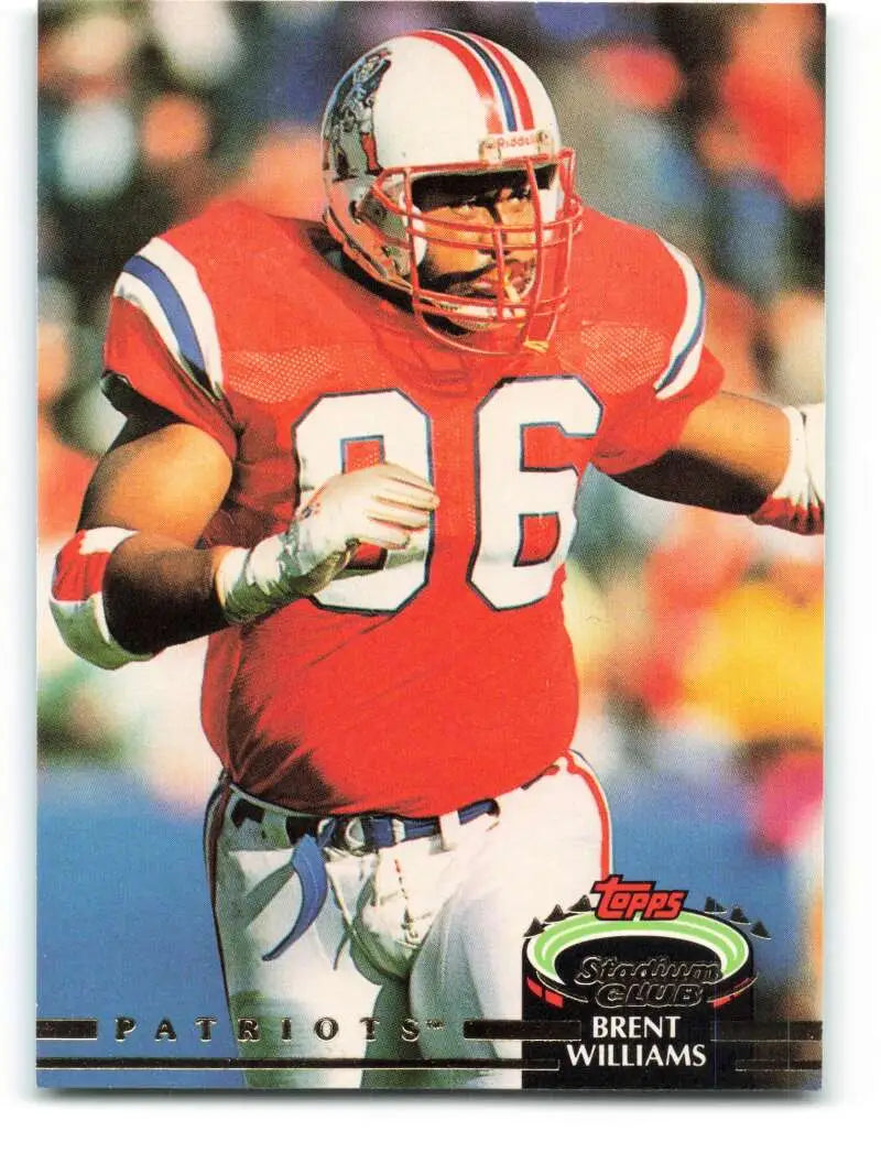 1992 Topps Stadium Club #430 Brent Williams EX Excellent New England Patriots Football Card - Football Card Single