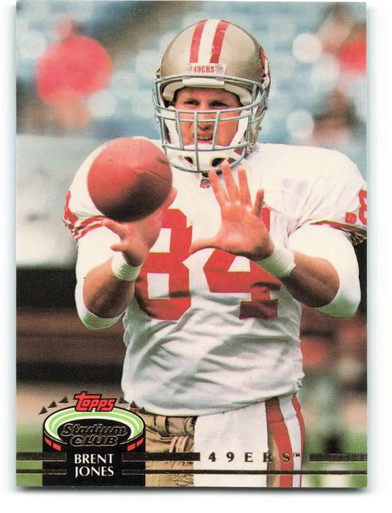 1992 Topps Stadium Club #432 Brent Jones EX Excellent San Francisco 49ers Football Card - Football Card Single