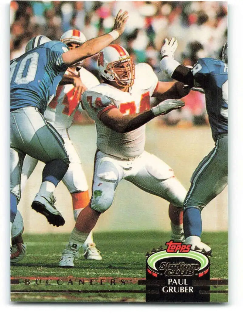 1992 Topps Stadium Club #433 Paul Gruber EX Excellent Tampa Bay Buccaneers Football Card - Football Card Single
