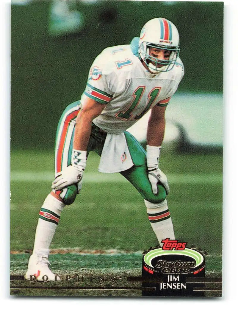 1992 Topps Stadium Club #439 Jim C. Jensen EX Excellent Miami Dolphins Football Card - Football Card Single