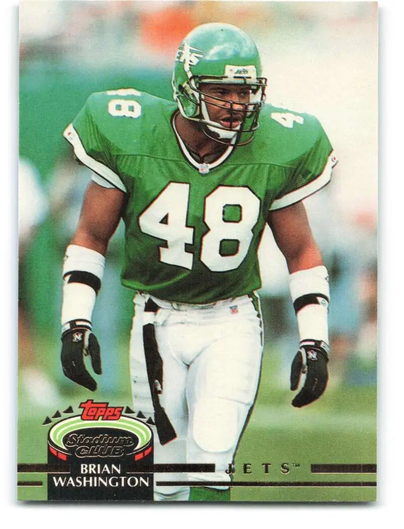 1992 Topps Stadium Club #44 Brian Washington EX Excellent New York Jets Football Card - Football Card Single