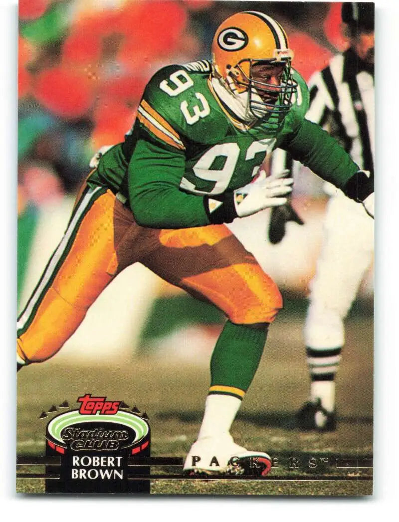 1992 Topps Stadium Club #445 Robert Brown EX Excellent Green Bay Packers Football Card - Football Card Single