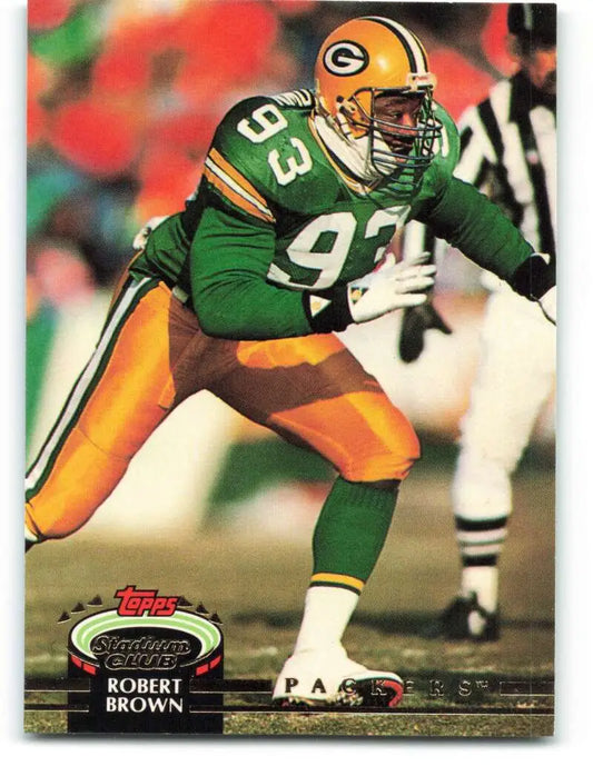1992 Topps Stadium Club #445 Robert Brown EX Excellent Green Bay Packers Football Card - Football Card Single
