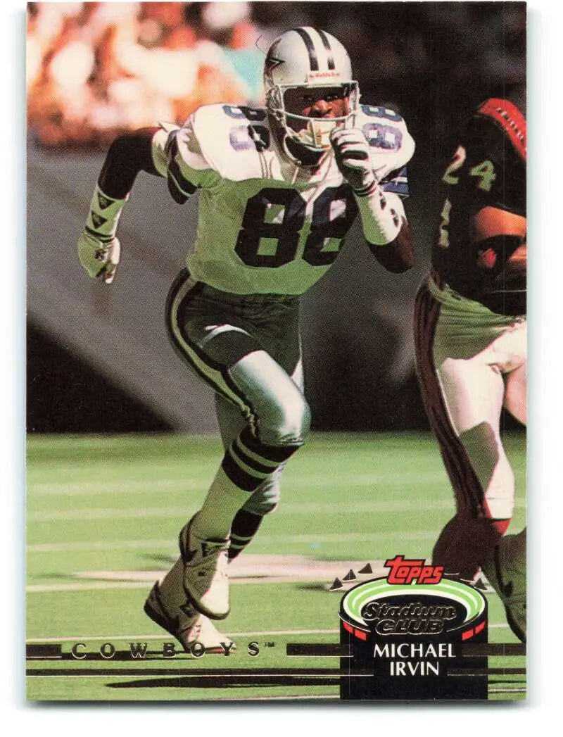 1992 Topps Stadium Club #447 Michael Irvin EX Excellent Dallas Cowboys Football Card
