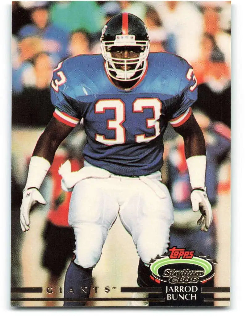 1992 Topps Stadium Club #448 Jarrod Bunch EX Excellent New York Giants Football Card - Football Card Single