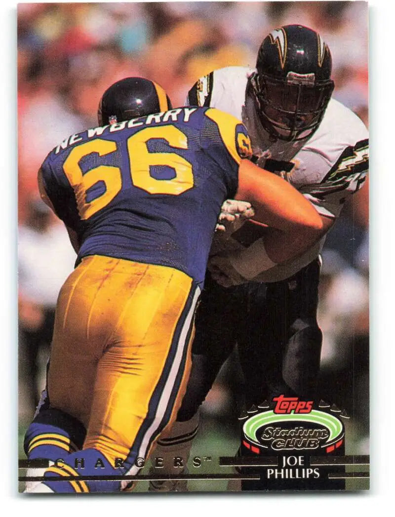 1992 Topps Stadium Club #450 Joe Phillips EX Excellent San Diego Chargers Football Card - Football Card Single
