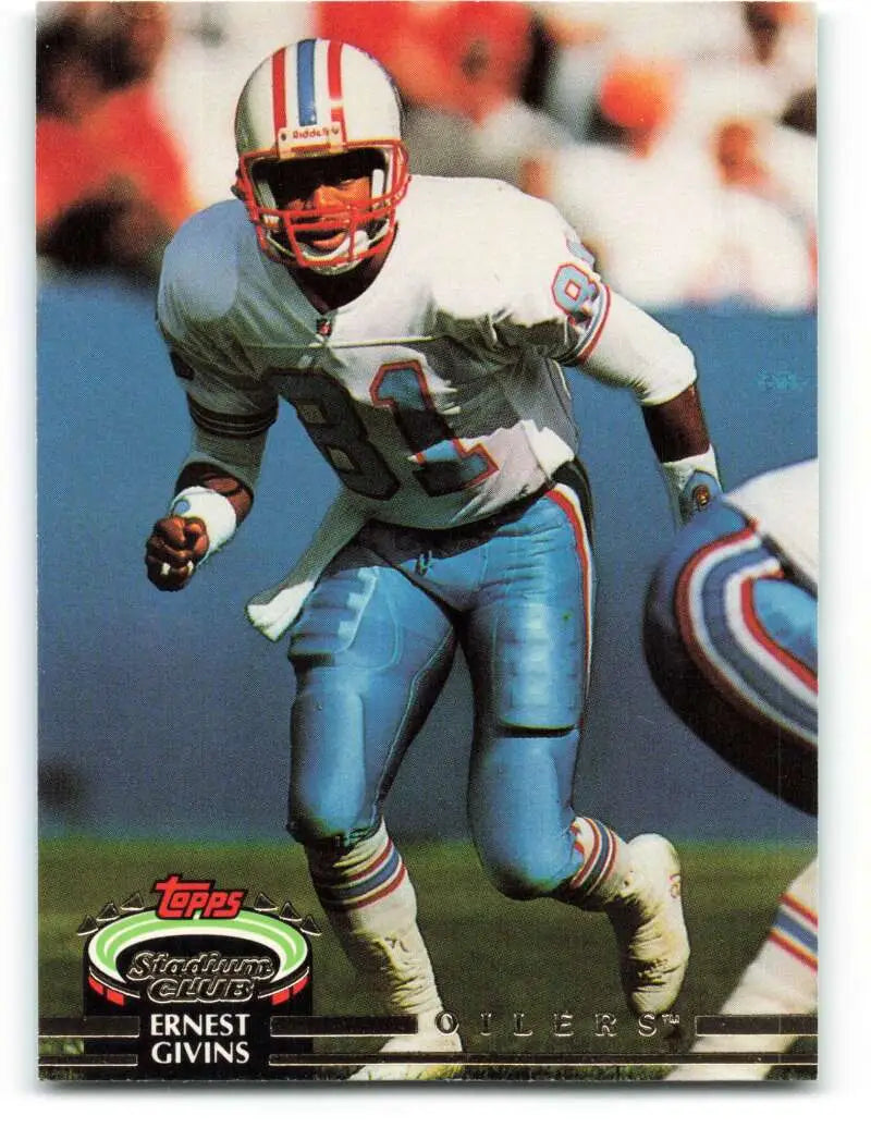 1992 Topps Stadium Club #451 Ernest Givins EX Excellent Houston Oilers Football Card - Football Card Single