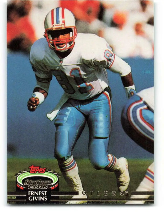 1992 Topps Stadium Club #451 Ernest Givins EX Excellent Houston Oilers Football Card - Football Card Single