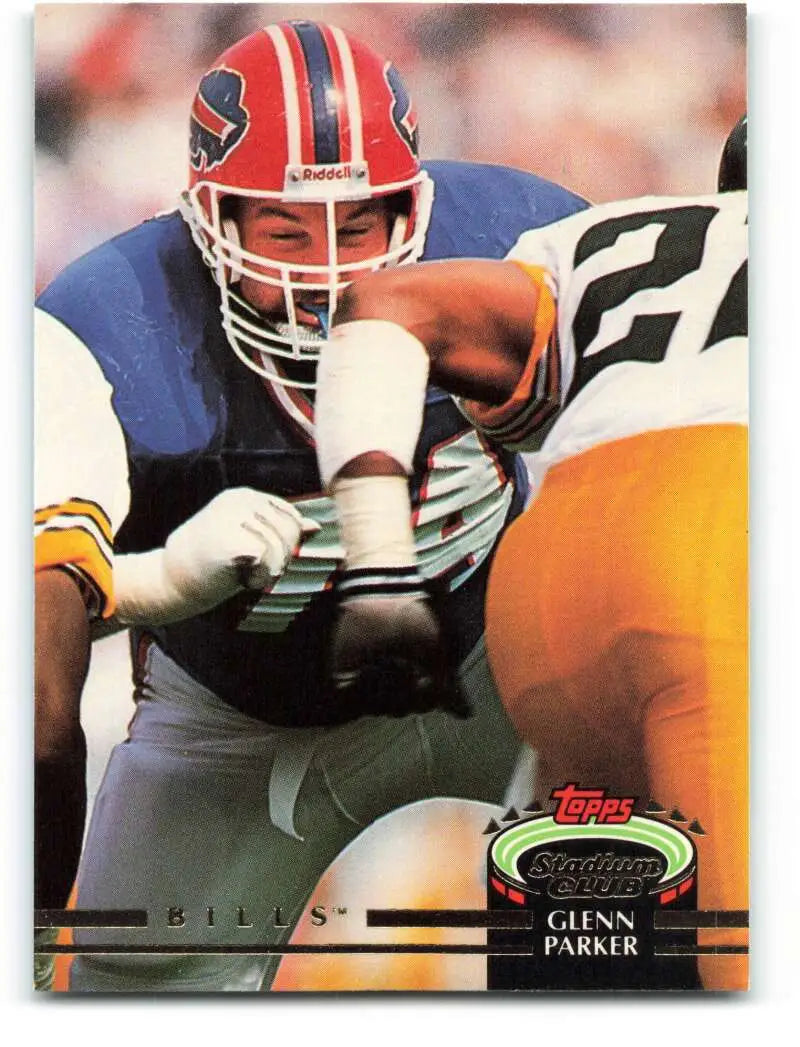 1992 Topps Stadium Club #452 Glenn Parker EX Excellent Buffalo Bills Football Card - Football Card Single