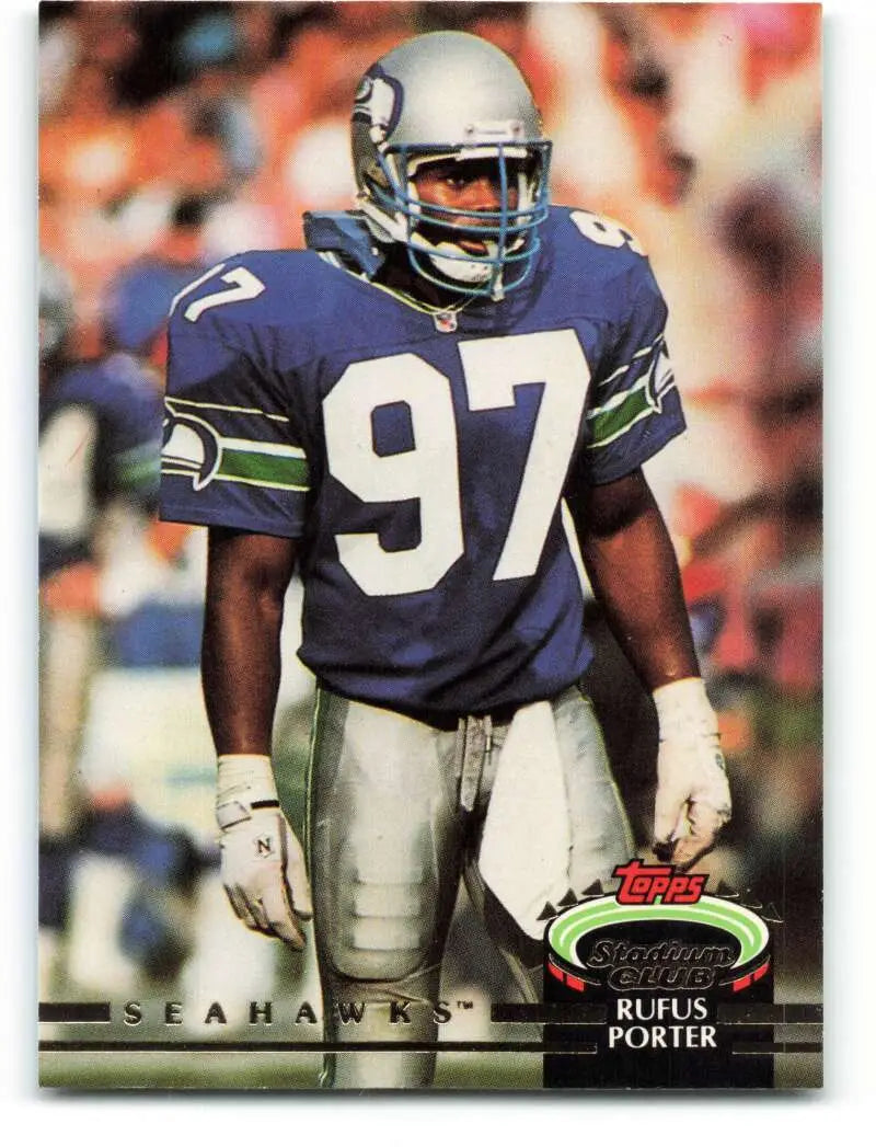 1992 Topps Stadium Club #457 Rufus Porter EX Excellent Seattle Seahawks Football Card - Football Card Single