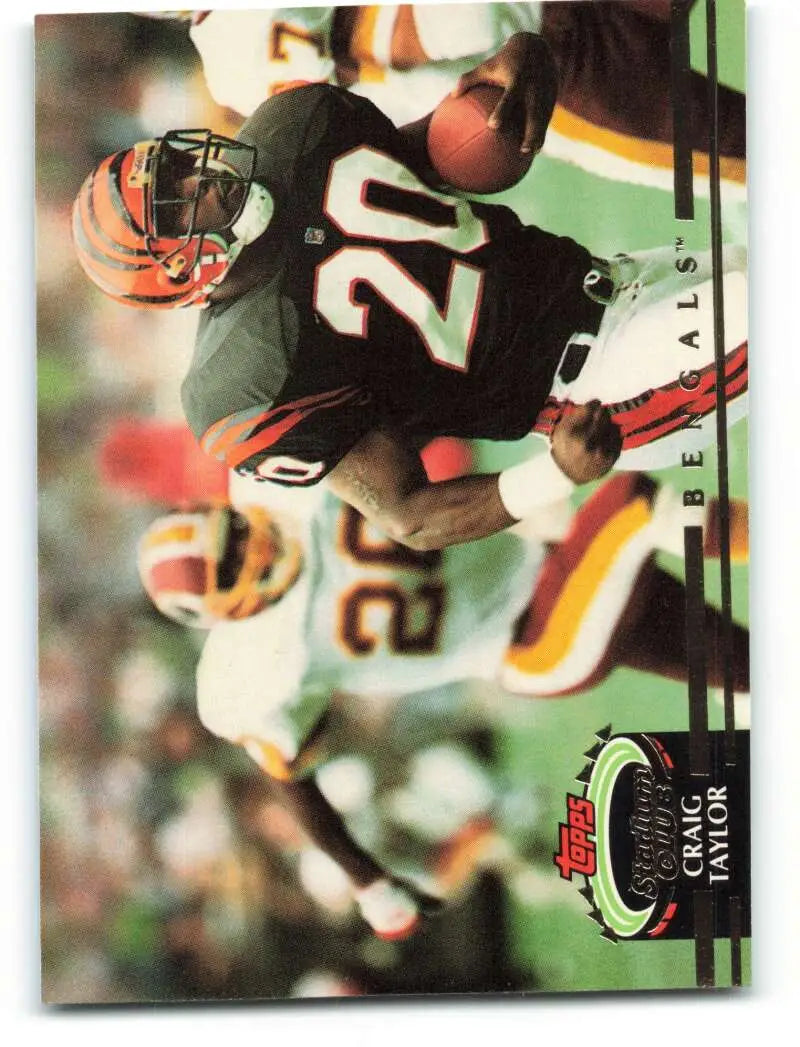 1992 Topps Stadium Club #459 Craig Taylor EX Excellent Cincinnati Bengals Football Card - Football Card Single
