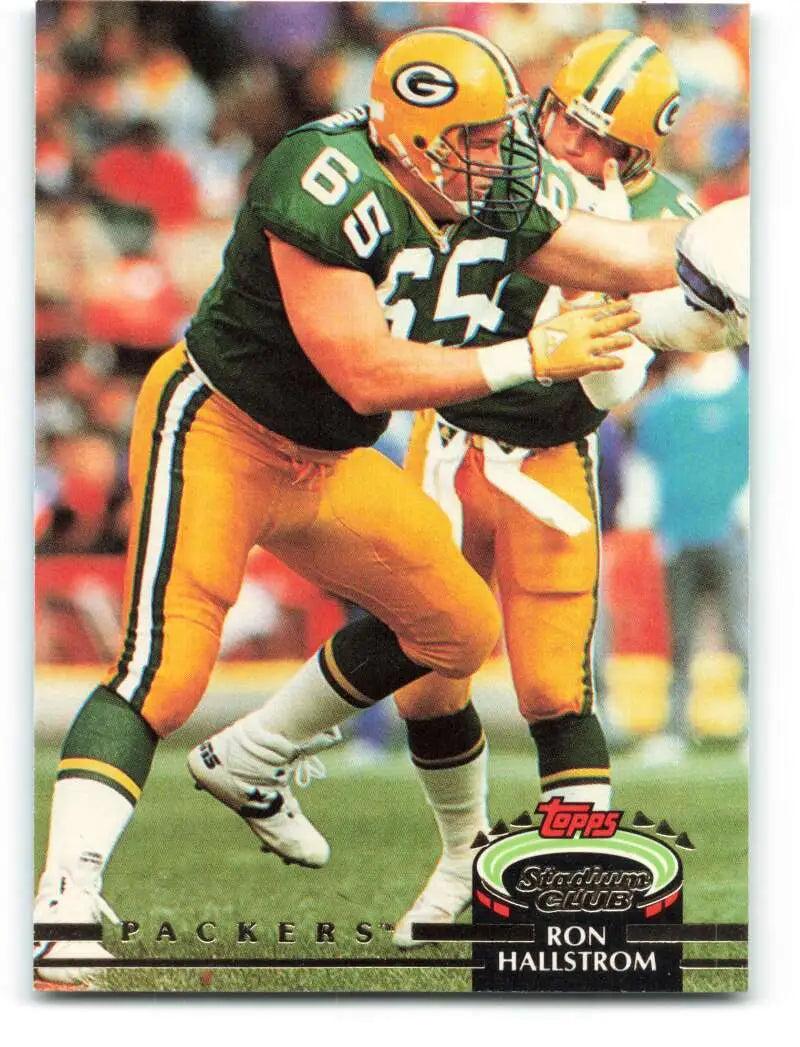 1992 Topps Stadium Club #462 Ron Hallstrom EX Excellent Green Bay Packers Football Card - Football Card Single