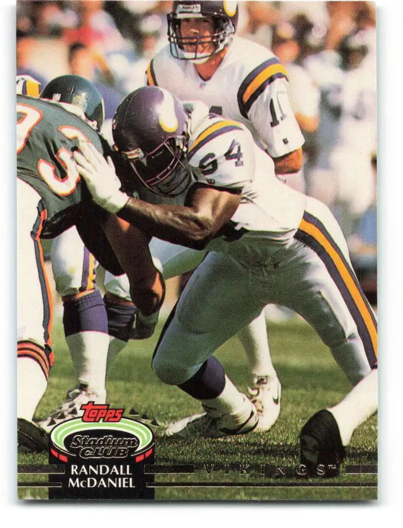 1992 Topps Stadium Club #469 Randall McDaniel EX Excellent Minnesota Vikings Football Card - Football Card Single