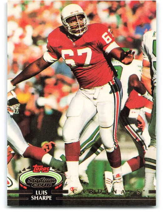 1992 Topps Stadium Club #47 Luis Sharpe EX Excellent Phoenix Cardinals Football Card - Football Card Single