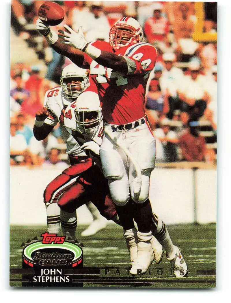 1992 Topps Stadium Club #470 John Stephens EX Excellent New England Patriots Football Card - Football Card Single