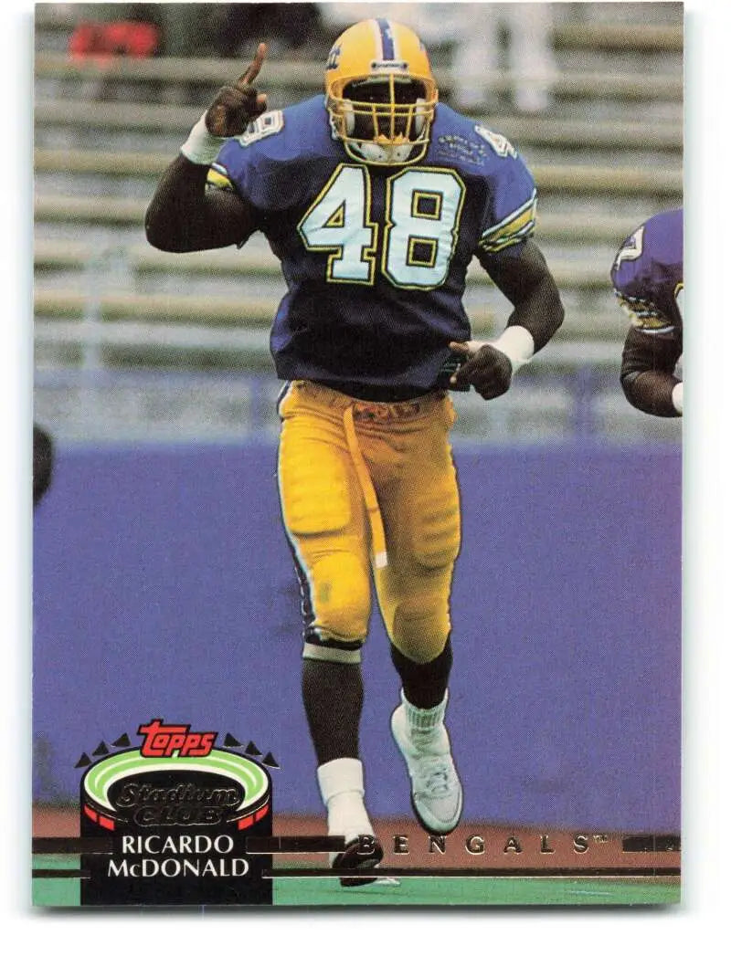 1992 Topps Stadium Club #471 Ricardo McDonald EX Excellent RC Rookie Cincinnati Bengals Football Card - Football Card