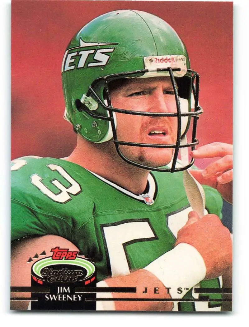 1992 Topps Stadium Club #473 Jim Sweeney EX Excellent New York Jets Football Card
