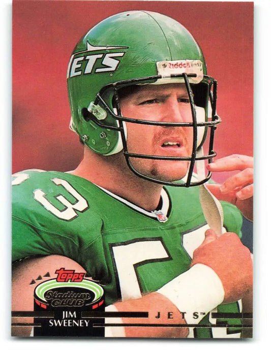 1992 Topps Stadium Club #473 Jim Sweeney EX Excellent New York Jets Football Card - Football Card Single