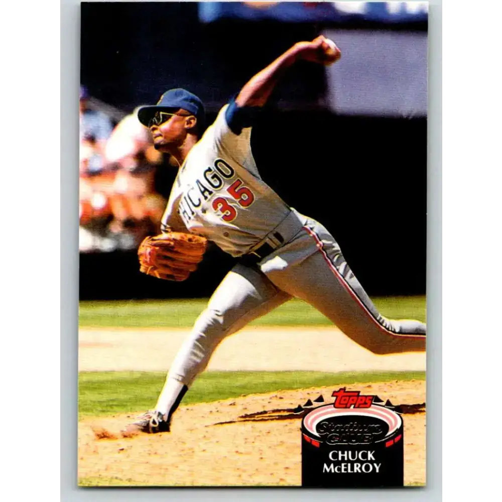 1992 Topps Stadium Club #474 Chuck McElroy NM-MT Chicago Cubs Baseball Card - Baseball Card Single
