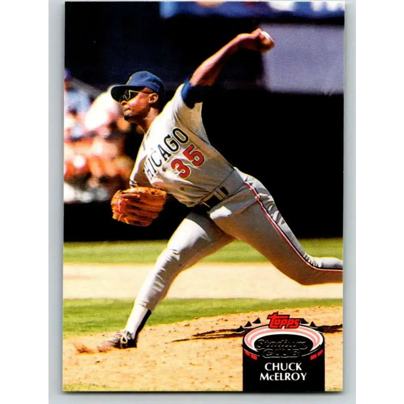 1992 Topps Stadium Club #474 Chuck McElroy NM-MT Chicago Cubs Baseball Card - Baseball Card Single