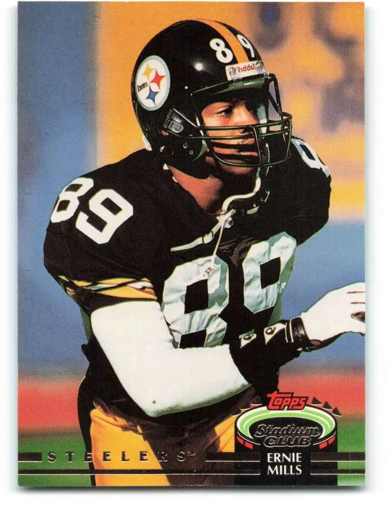 1992 Topps Stadium Club #478 Ernie Mills EX Excellent Pittsburgh Steelers Football Card - Football Card Single