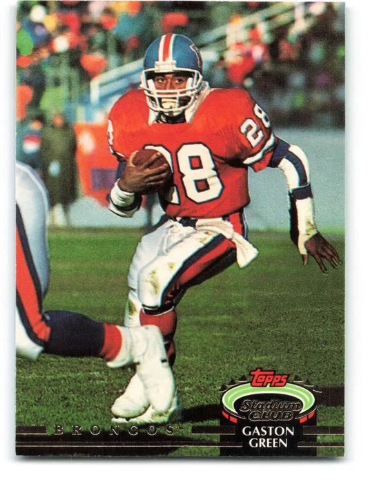 1992 Topps Stadium Club #481 Gaston Green EX Excellent Denver Broncos Football Card - Football Card Single