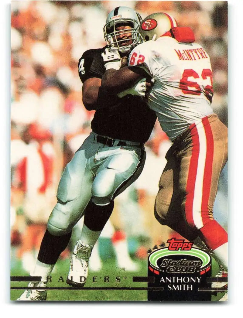 1992 Topps Stadium Club #483 Anthony Smith EX Excellent Los Angeles Raiders Football Card - Football Card Single